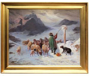 John Califano (Roma, 1864 – Chicago, 1924), Paesaggio montuoso innevato